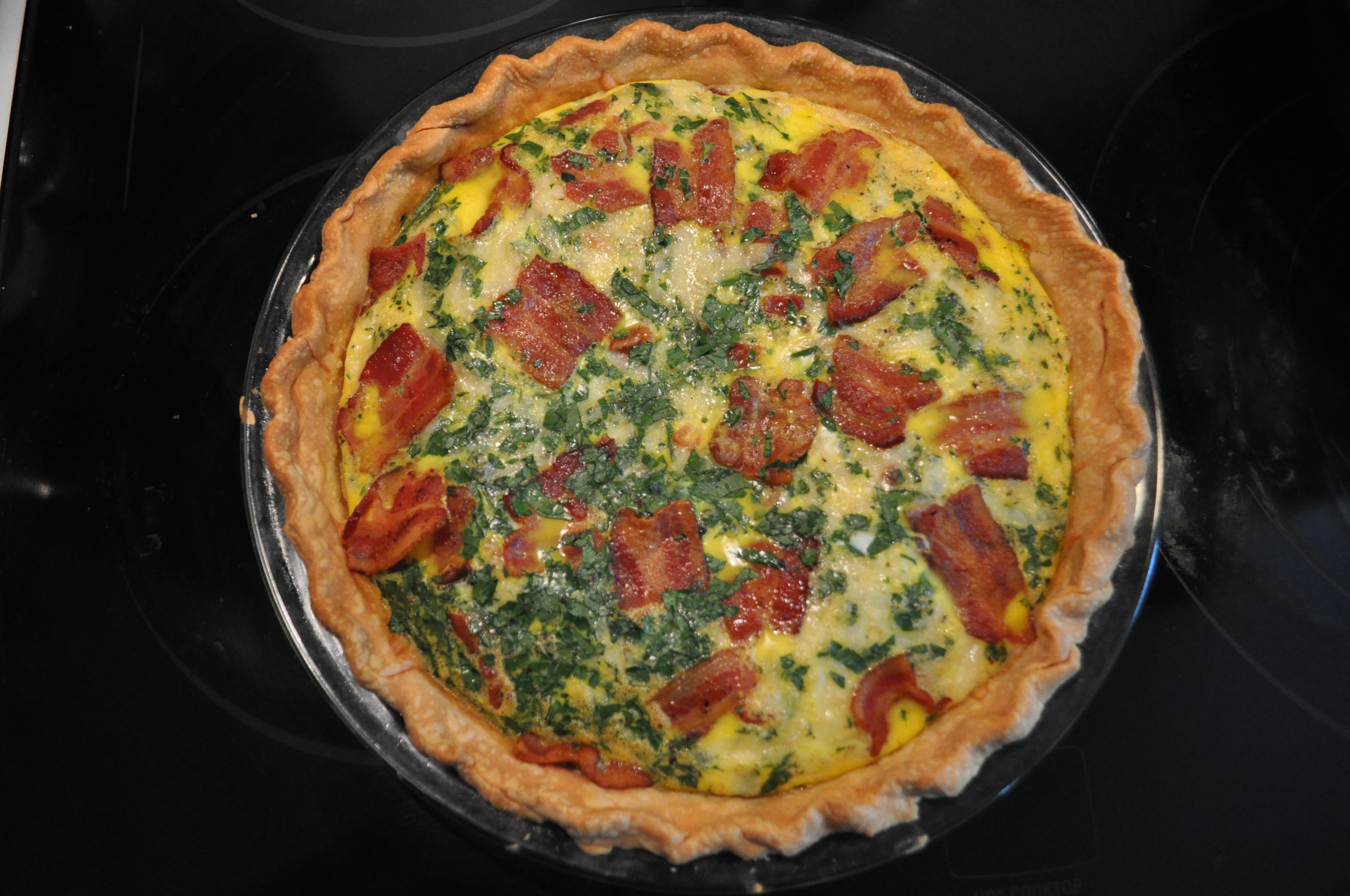 Quiche with Bacon and Parsley
